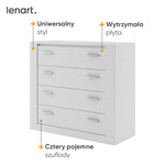 ARTI AR-10 - Komoda 4S Biała