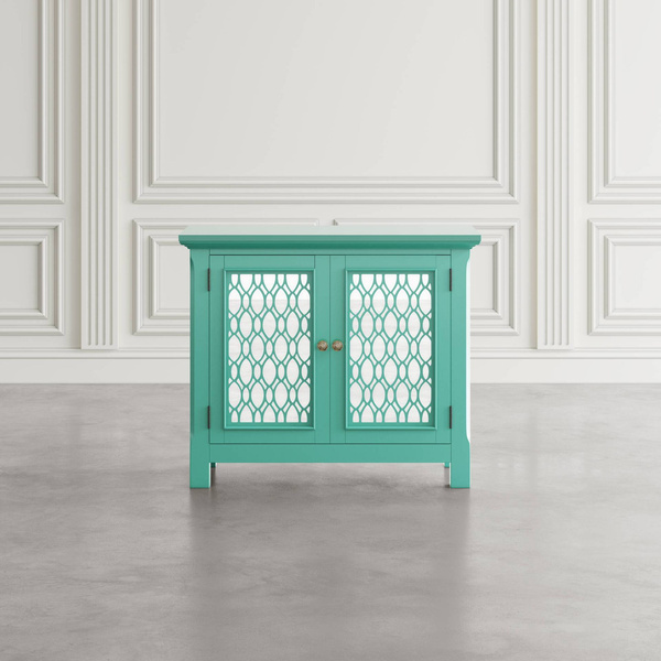 Komoda drewniana turkusowo-zielona Avola AV2253-38