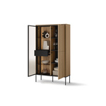 VISSO VI-01 - Komoda 3D z Oświetleniem LED Dąb Linearny