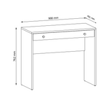 Rel B1 - Biurko 1 Szuflada Biały Platynowy Mat