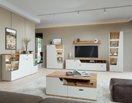 Cut Out CTUT01 - Stolik Kawowy 1 Szuflada Dąb Coast Evoke Cashmere