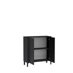 MALUMI-2 - Komoda 2-drzwiowa Czarny Painflow