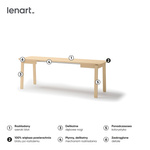PLOT PT-02 - Stół Rozkładany 104-224 cm Dąb Jasny