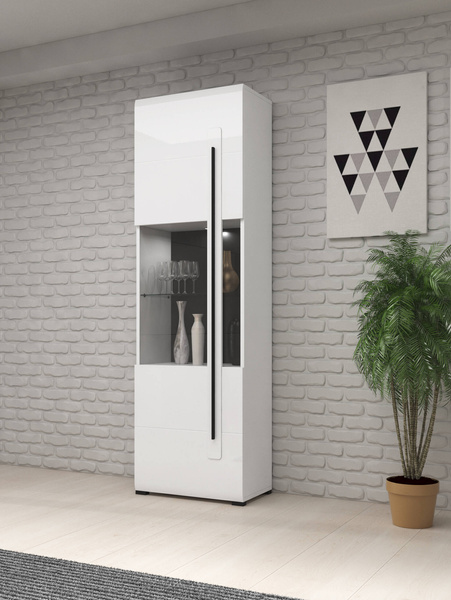 Tulsa WM Witryna 1-drzwiowa Biały / Biały Połysk