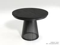 GARDA - Stół Okrągły Rozkładany Czarny Painflow Czarny