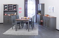 Komoda LUZERNA 3 drewniana szara