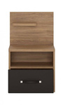 Monaco MOAK02L - Szafka Nocna Lewostronna 1S Stirling Oak/Czarna