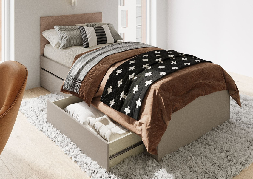 WOOW WO-12 - Łóżko Rozkładane Clay Gray