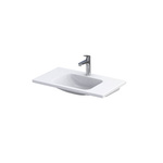 Oristo Szafka Z Umywalką 80 cm SILVER UNI Biały Połysk Listwa Chrom Połysk