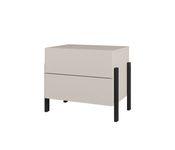 Jukon S - Szafka Nocna 2S Kaszmir Czarne Metalowe Nogi