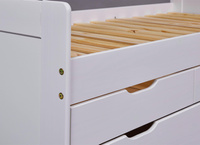 Łóżko Desert Rain 90x200 cm drewniane białe