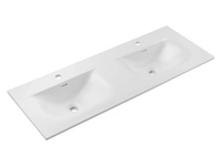 Umywalka Meblowa Ceramiczna 120 cm Dwukomorowa SKY 1 120D MATT WHITE E-8099-120D Biały Mat