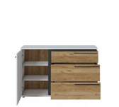 Salinas SAIK01 - Komoda 1D3S Biała/Dąb Catania/Czarna