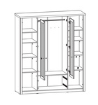 Prowansja Andersen S4D - Szafa 4-drzwiowa 2 Szuflady Sosna Andersen