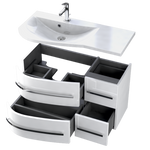 Oristo Szafka pod umywalkę 90 cm OPAL biała lewa