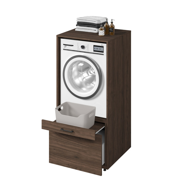 Aza - Zabudowa na Pralkę/Suszarkę 1S1P Orzech Villa