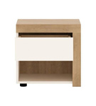 Lyon LYOK03R - Szafka Nocna Prawostronna 1S Dąb Riviera Jasna/Biała