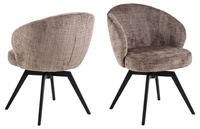 Actona Krzesło Do Jadalni z Podłokietnikiem Darlene Brązowy