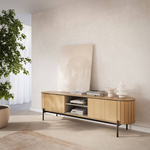 ROTTO RT-06 - Komoda RTV 2-drzwiowa z Wnęką Dąb Vincenza/Eukaliptus