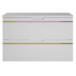 ESPERO-01 - Szafka pod Umywalkę z Blatem 2S 80cm Biały Mat Zestaw-1