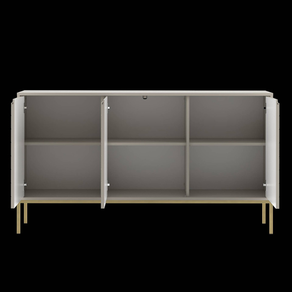 ASPEN-03 - Komoda 3-drzwiowa Kaszmir Złoty Stelaż