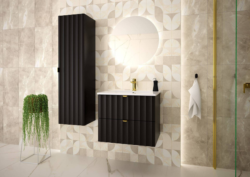 ARCOS-06 - Szafka Pod Umywalkę 2S 60cm Czarny Mat