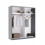 Teo TO-24-AG - Szafa 4-drzwiowa Garderoba Antracyt Grafit