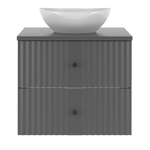 XILO-02 - Szafka z Umywalką i Blatem 2S 60cm Szary Mat Zestaw-2