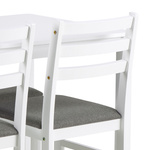 Actona Zestaw Stół Jadalniany i 4 Krzesła Alicante Biały Szary