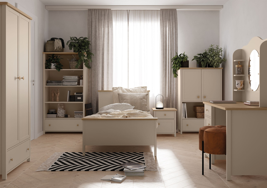 STORY SO-12 - Szafa 2D1S Beż Piaskowy Dąb Vincenza Bielona