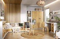 SIMI MS-08L - Stolik Nocny 1S Lewy Biały/Hikora Naturalna