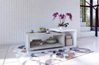 Bota Stolik Kawowy Biały / Beton Colorado