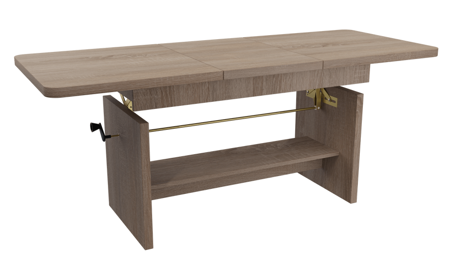 JANEK - Ławostół Ława Rozkładana Stolik Kawowy Dąb Truflowy