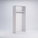 Family FM-12-WB - Szafa 2-drzwiowa Biały Mat Biały Połysk