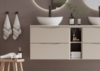 Regał Łazienkowy Wiszący 20 cm Piasek Pustyni