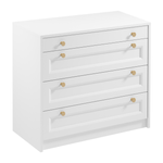 Rel K4S - Komoda 4 Szuflady Biały Platynowy Mat