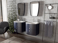 Oristo Lustro w ramie 50 cm LOUIS czarny połysk