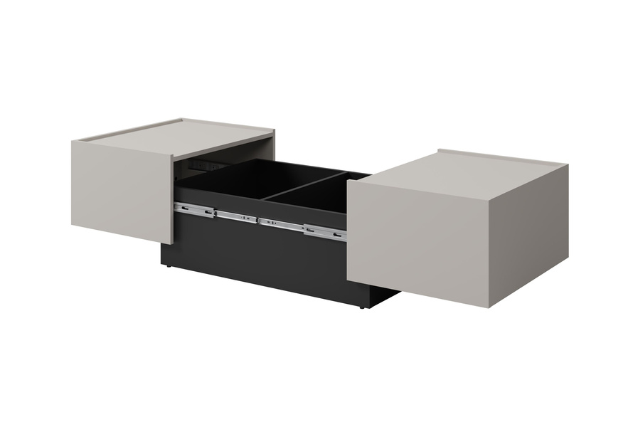 Eko - Stolik Kawowy Rozsuwany Kaszmir Czarny Onyx