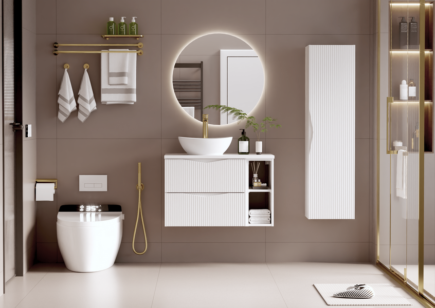 CLEO-03 - Słupek Wysoki 1-drzwiowy Biały Mat