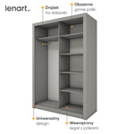 IDEA ID-17 - Szafa Przesuwna 2-drzwiowa Szara