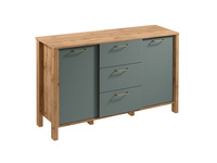 Indygo K2D3S - Komoda 2D3S Dąb Wotan/Zielony