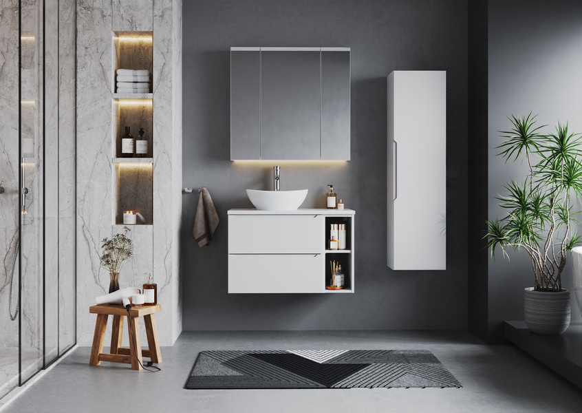 ETNA-03 - Słupek Wysoki 1-drzwiowy Biały Połysk