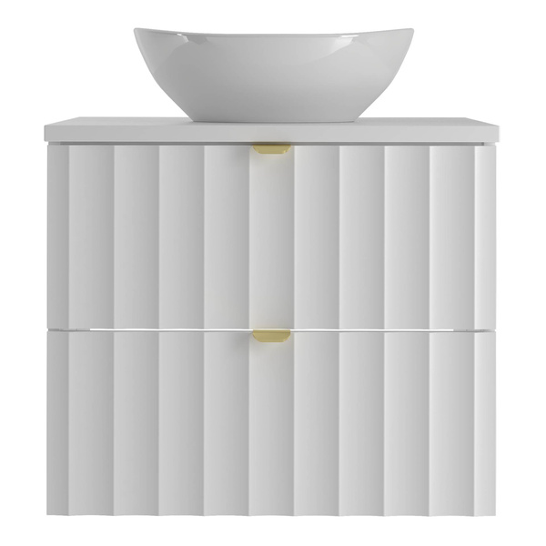 ARCOS-06 - Szafka z Umywalką i Blatem 2S 60cm Biały Mat Zestaw-2