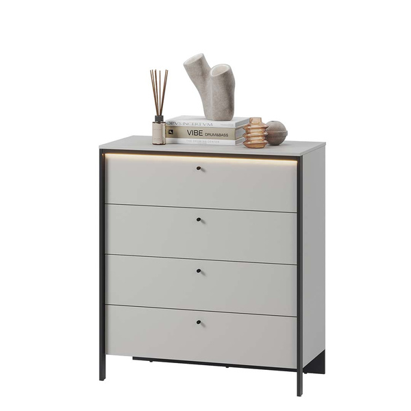 GRIS GS-03 - Komoda 4S Szara/Czarna