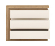 Lyon LYOK04 - Komoda 3S Dąb Riviera Jasna/Biała