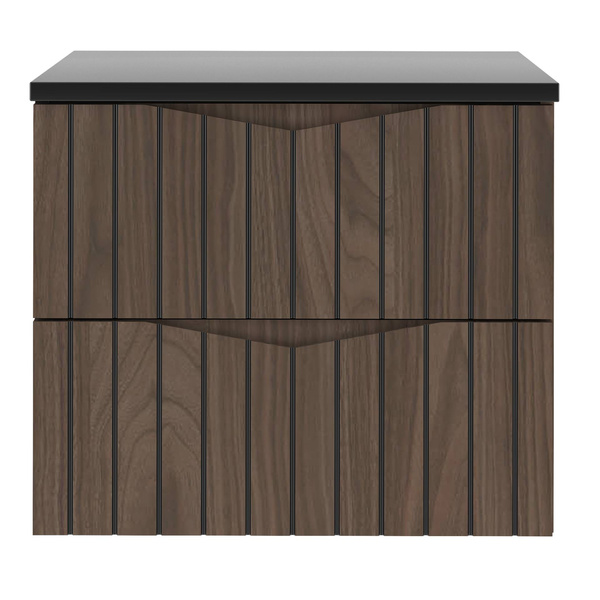 STELLA-02 - Szafka pod Umywalkę z Blatem 2S 60cm Orzech Zestaw-1