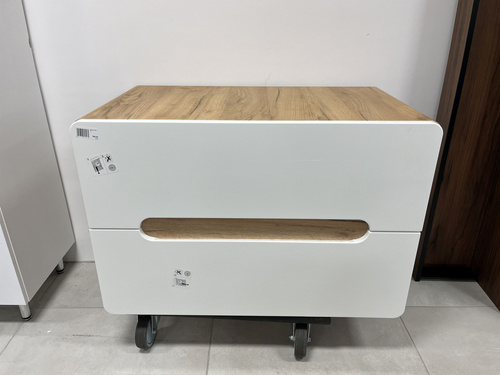 Szafka Pod Umywalkę Nablatową 80 cm 2S Aruba 829 Dąb Craft Biały Połysk_01