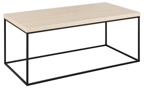 Actona Stolik Kawowy Prostokątny Barossa Trawertyn Czarny Mat