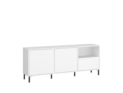 Avenale AVEF01 - Komoda RTV 2D1S Biały Alpejski Biały Połysk