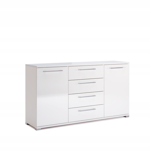 Family FM-165-WB - Komoda Duża 2D4S Biały Mat Biały Połysk